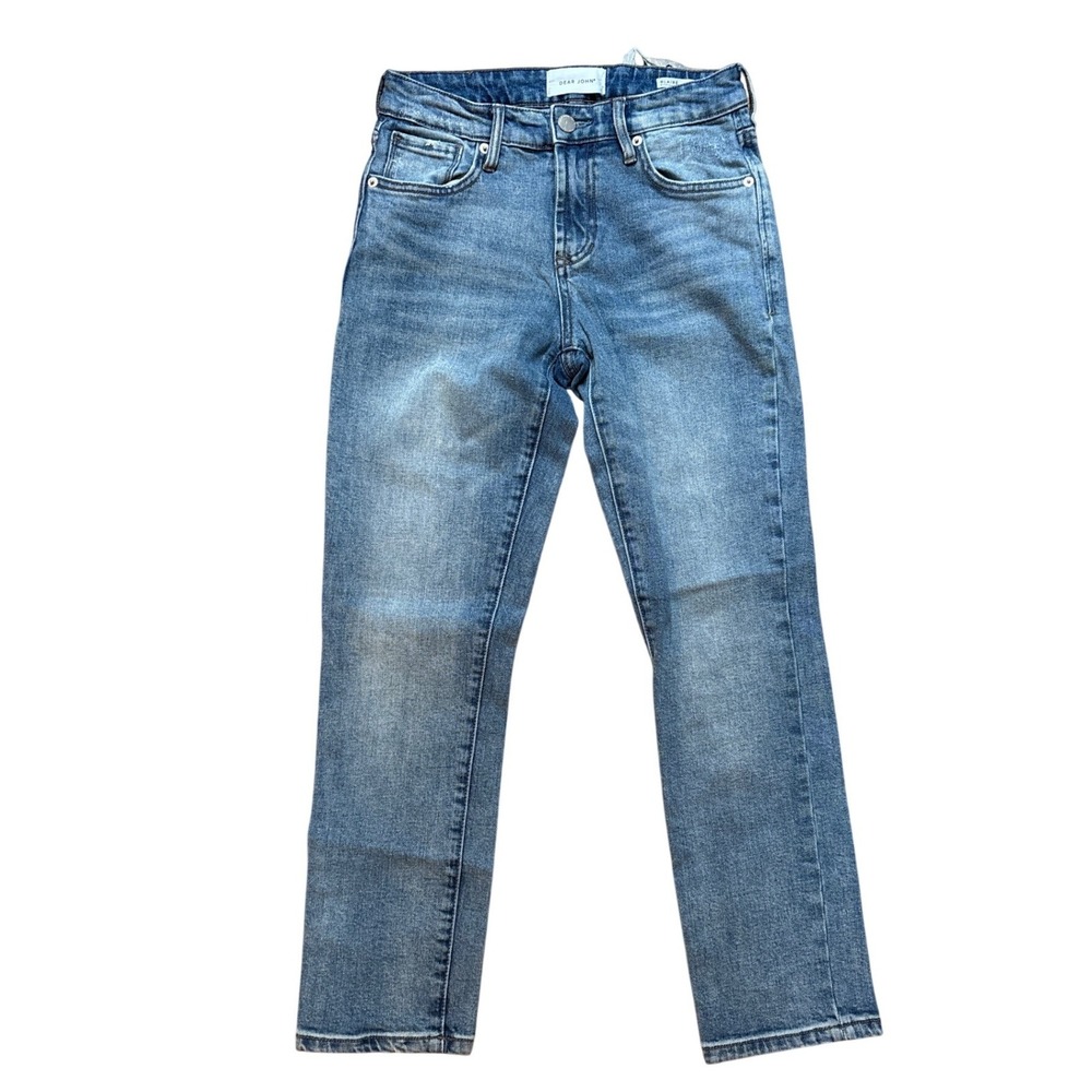 Dear John Blaire Straight Jeans Women Blue Excellent Stretch Denim SIZE 26